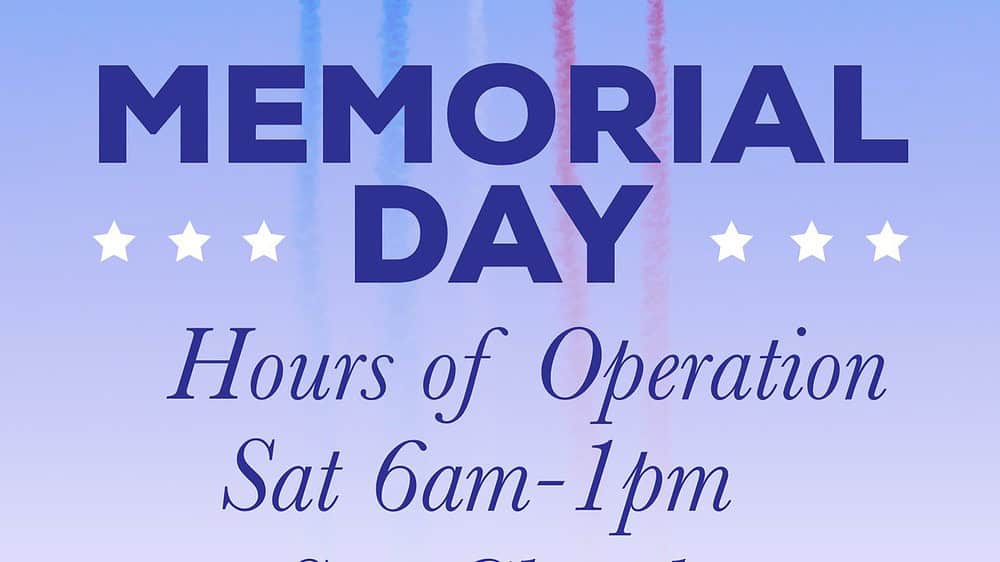 Memorial Day Hours - Extreme Studio Performance